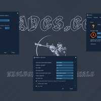 Minimalistic Blue GUI with background